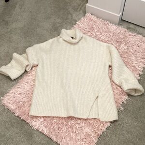 Express Cream Turtleneck Sweater